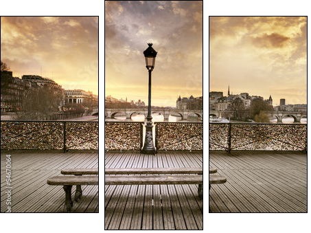 Pont des arts Paris - Three-piece canvas print, Triptych