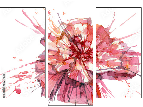 flower - Three-piece canvas print, Triptych