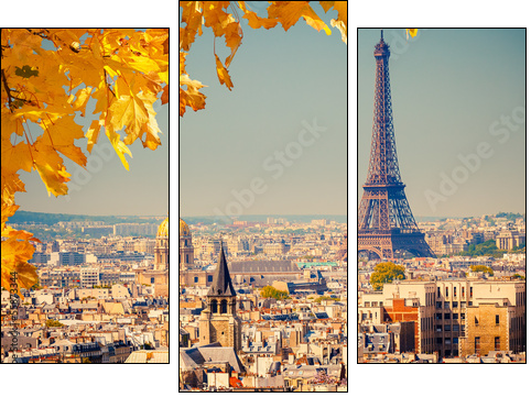 Eiffel Tower - Three-piece canvas print, Triptych