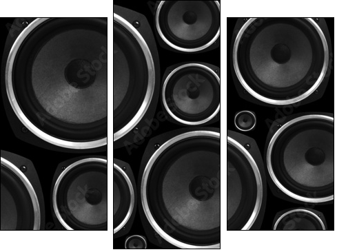 Speakers abstract background - Three-piece canvas print, Triptych
