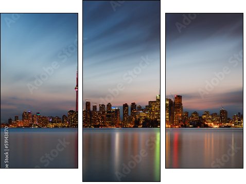Toronto skyline, Canada - Three-piece canvas print, Triptych