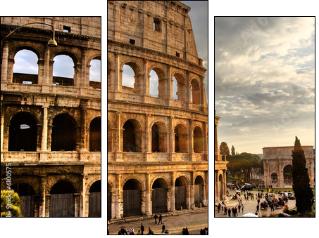 Roma, Colosseo - Three-piece canvas print, Triptych