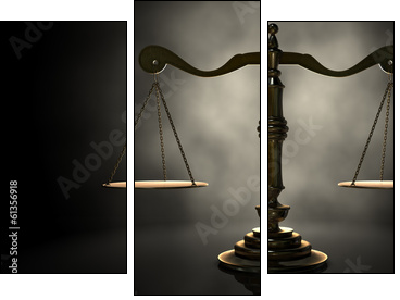 Scales Of Justice - Three-piece canvas print, Triptych