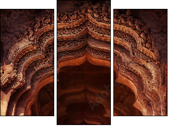 Old temple in India - Three-piece canvas print, Triptych