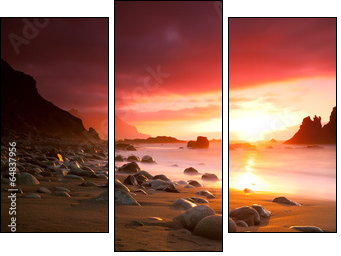 Teneriffa Sunset - Three-piece canvas print, Triptych