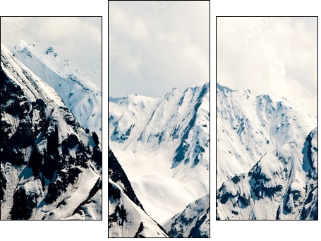 Mountainous landscape in Switzerland. - Three-piece canvas print, Triptych