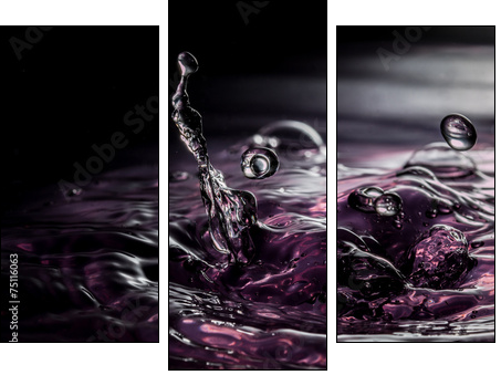 Wassertropfen - Three-piece canvas print, Triptych