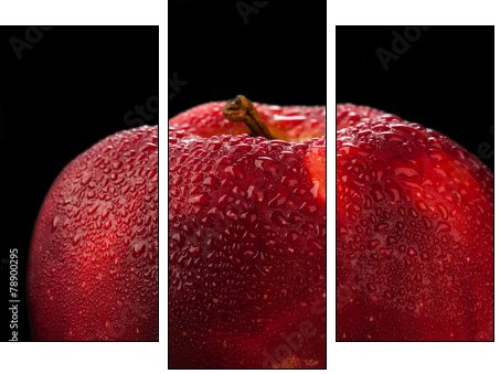 Red apple - Three-piece canvas print, Triptych