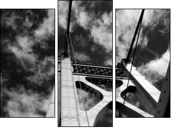 suspension bridge - Three-piece canvas print, Triptych