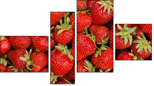 strawberries - Four-piece canvas print, Fortyk