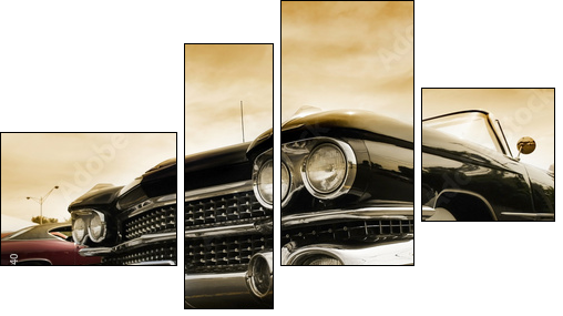 Classic Cars - Four-piece canvas print, Fortyk