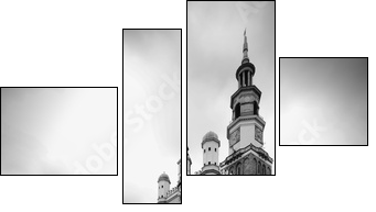 old town hall in Poznan - Four-piece canvas print, Fortyk