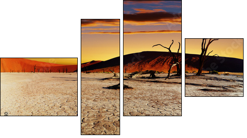 Namib Desert, Sossusvlei, Namibia - Four-piece canvas print, Fortyk