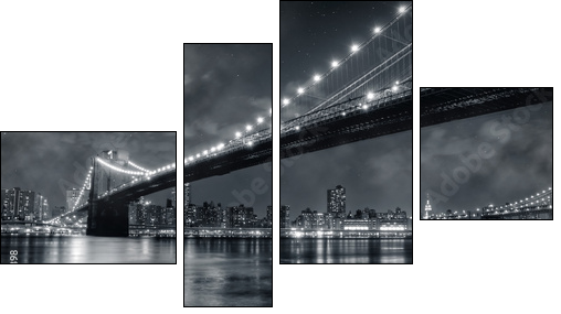 Brooklyn Bridge - Four-piece canvas print, Fortyk