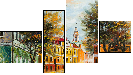 Ancient Vitebsk in the autumn - Four-piece canvas print, Fortyk