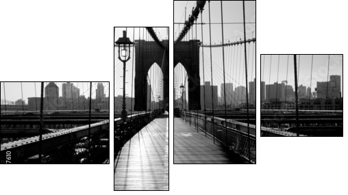 Brooklyn Bridge, Manhattan, New York City, USA - Four-piece canvas print, Fortyk