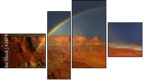 rainbows of canyonlands - Four-piece canvas print, Fortyk