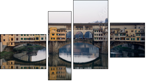 Ponte Vecchio a Firenze - Four-piece canvas print, Fortyk