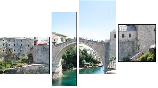 Old bridge - Mosta - Four-piece canvas print, Fortyk