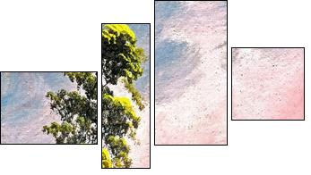 Summer landscape - Four-piece canvas print, Fortyk