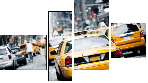 New York taxi - Four-piece canvas print, Fortyk