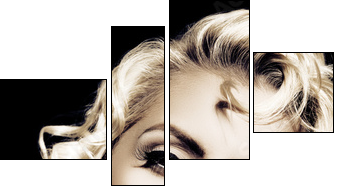 Marilyn Monroe imitation. Retro style - Four-piece canvas print, Fortyk