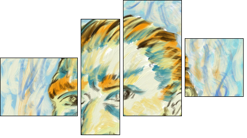 Cute Van Gogh Painting in Adobe Fresco - Four-piece canvas print, Fortyk