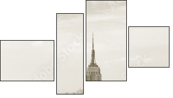 Manhattan panorama in sepia - Four-piece canvas print, Fortyk