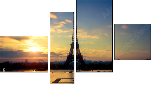 Tour Eiffel Paris France - Four-piece canvas print, Fortyk