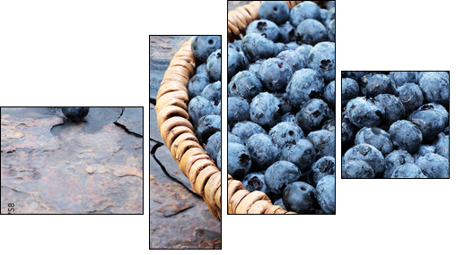 Fresh Blueberries - Four-piece canvas print, Fortyk