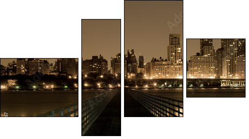 Bridge to Manhattan - Four-piece canvas print, Fortyk