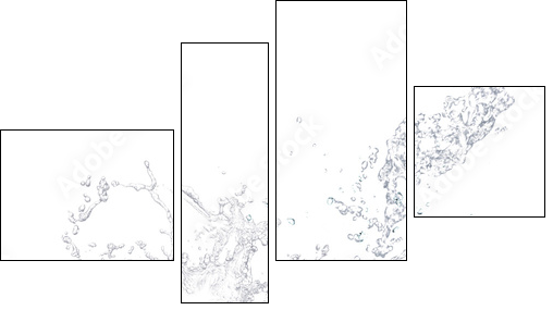 fragole splash - Four-piece canvas print, Fortyk