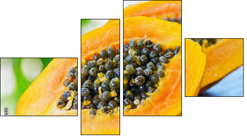 papaya - Four-piece canvas print, Fortyk