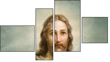 Copy of typical catholic image of Jesus Christ - Four-piece canvas print, Fortyk
