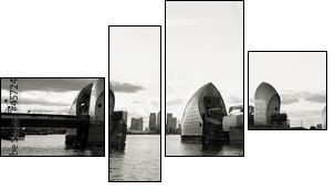 Thames barrier - Four-piece canvas print, Fortyk