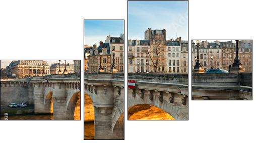 Pont neuf, Ile de la Cite, Paris - France - Four-piece canvas print, Fortyk