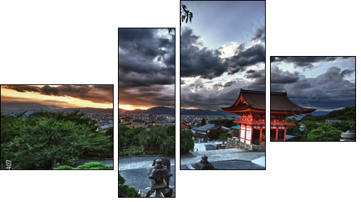 Kyoto - Four-piece canvas print, Fortyk