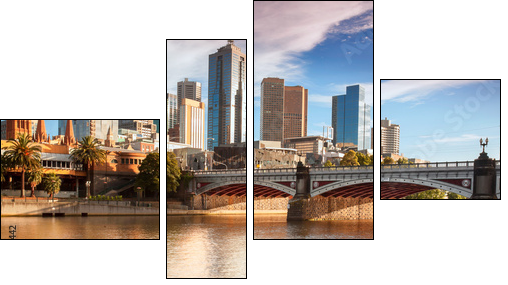 Melbourne skyline from Southbank - Four-piece canvas print, Fortyk