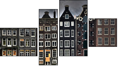 Amsterdam Houses - Four-piece canvas print, Fortyk