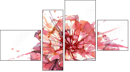 flower - Four-piece canvas print, Fortyk