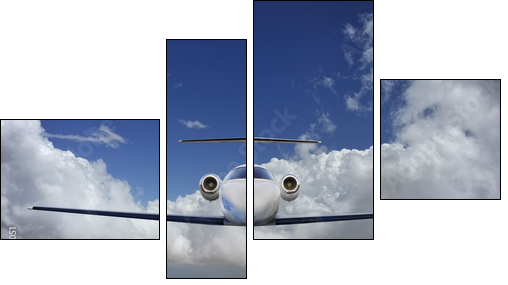 Executive in flight - Four-piece canvas print, Fortyk
