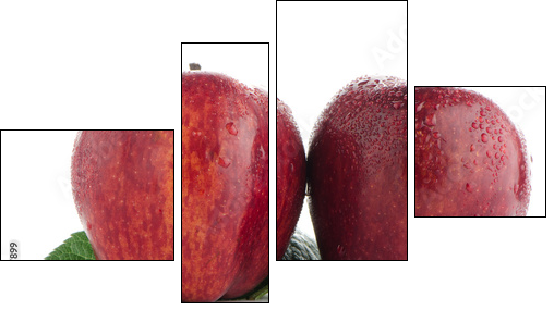 Ripe red apples - Four-piece canvas print, Fortyk