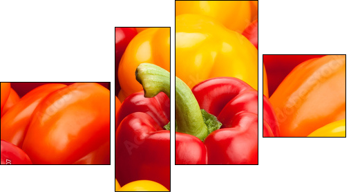 bell peppers - Four-piece canvas print, Fortyk