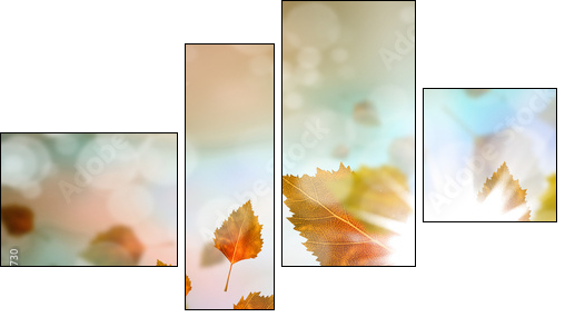 Autumn leaves - Four-piece canvas print, Fortyk