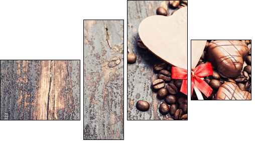 Coffee and chocolate - Four-piece canvas print, Fortyk