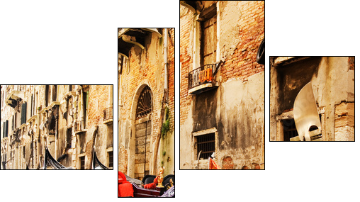 Traditional Venice gandola ride - Four-piece canvas print, Fortyk