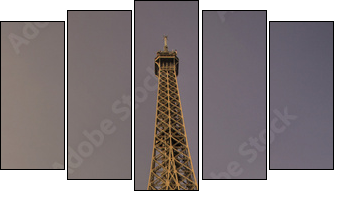 Eiffelturm in Paris - Five-piece canvas print, Pentaptych