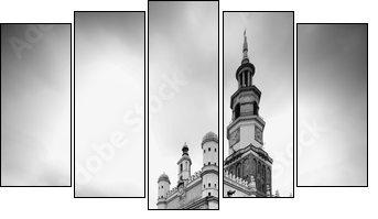 old town hall in Poznan - Five-piece canvas print, Pentaptych