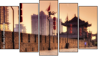 Xi'an / Xian (China) - Cityscape - Five-piece canvas print, Pentaptych