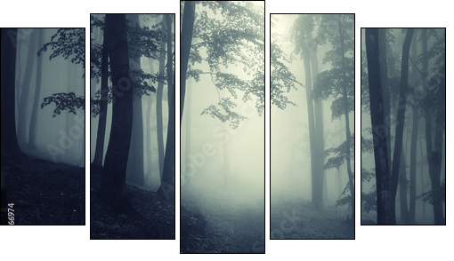 Forest - Five-piece canvas print, Pentaptych